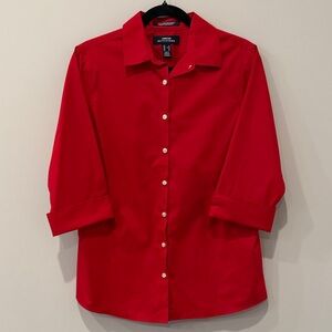 Lands' End Vibrant Red Broadcloth Shirt